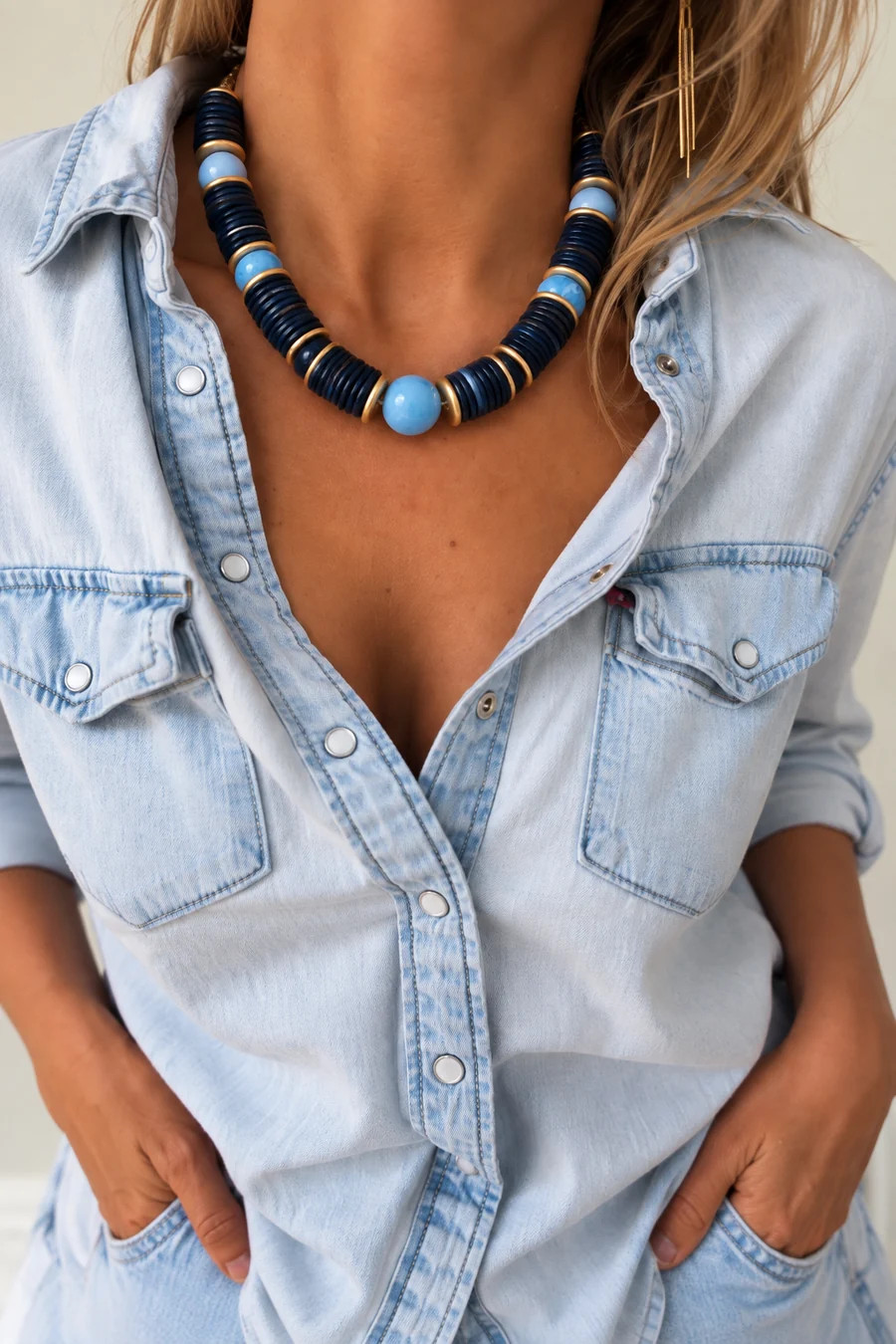 Navy Charleston Necklace | Erin McDermott Jewelry