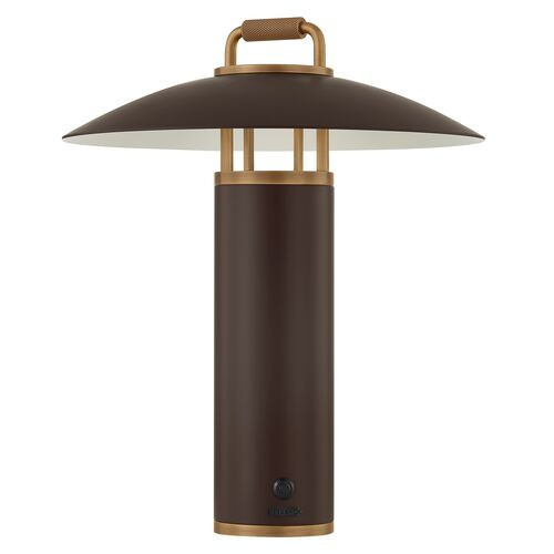 Birk Outdoor Rechargable Table Lamp - Patina Brass/Bronze - Troy Lighting - Gold | Desk Lamp, Bedside Lamp | One Kings Lane