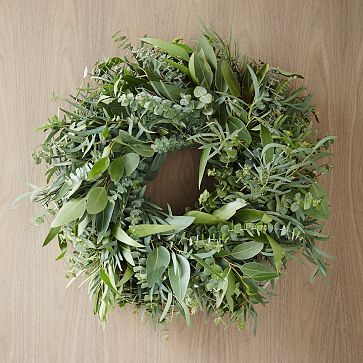 Dried Mixed Eucalyptus Wreath | West Elm (US)