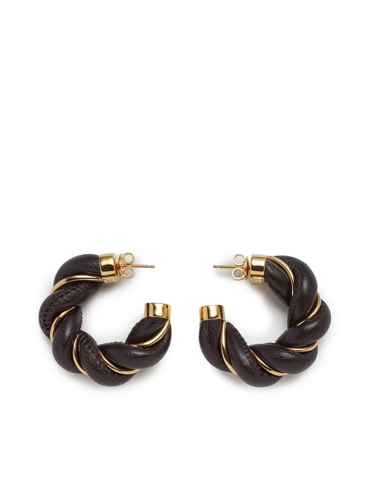 Bottega Veneta Interwoven Hoop Earrings | Cettire Global