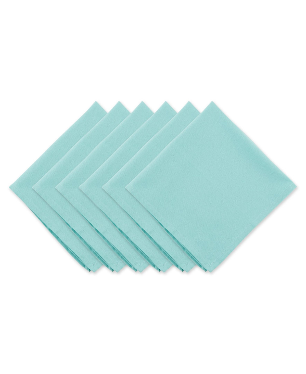 Design Imports Solid Napkin, Set of 6 - Aqua | Macy's
