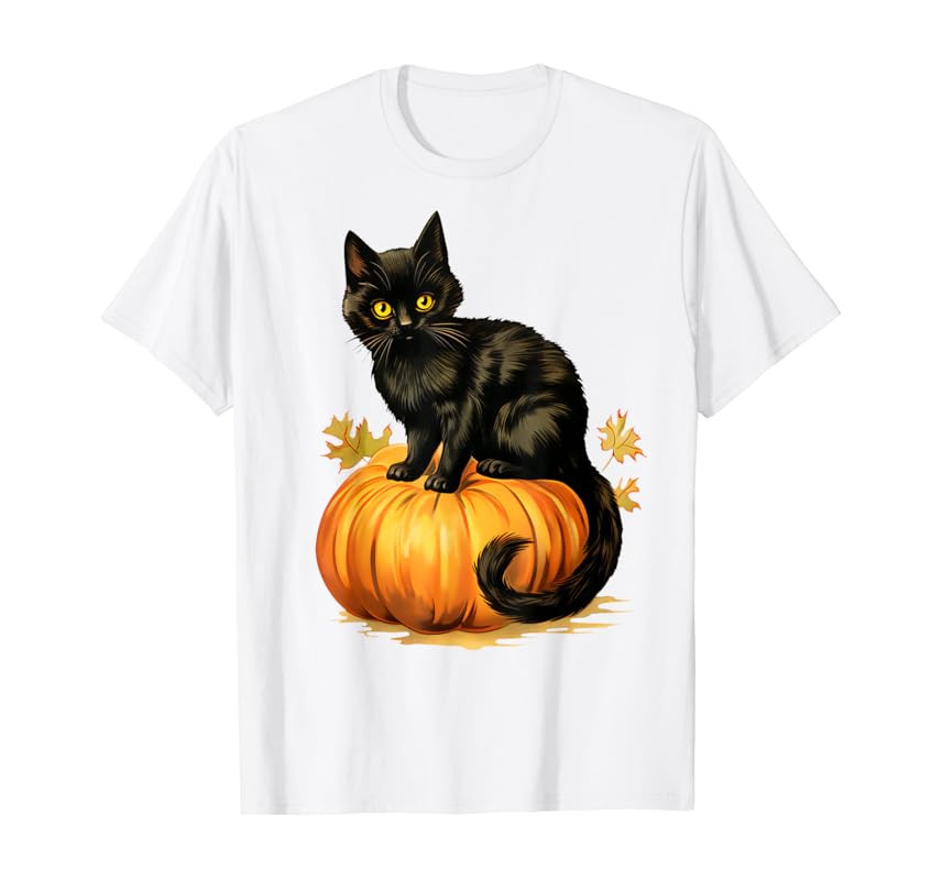 Halloween Black Cat Pumpkin Costume For Women Men Kids T-Shirt | Amazon (US)
