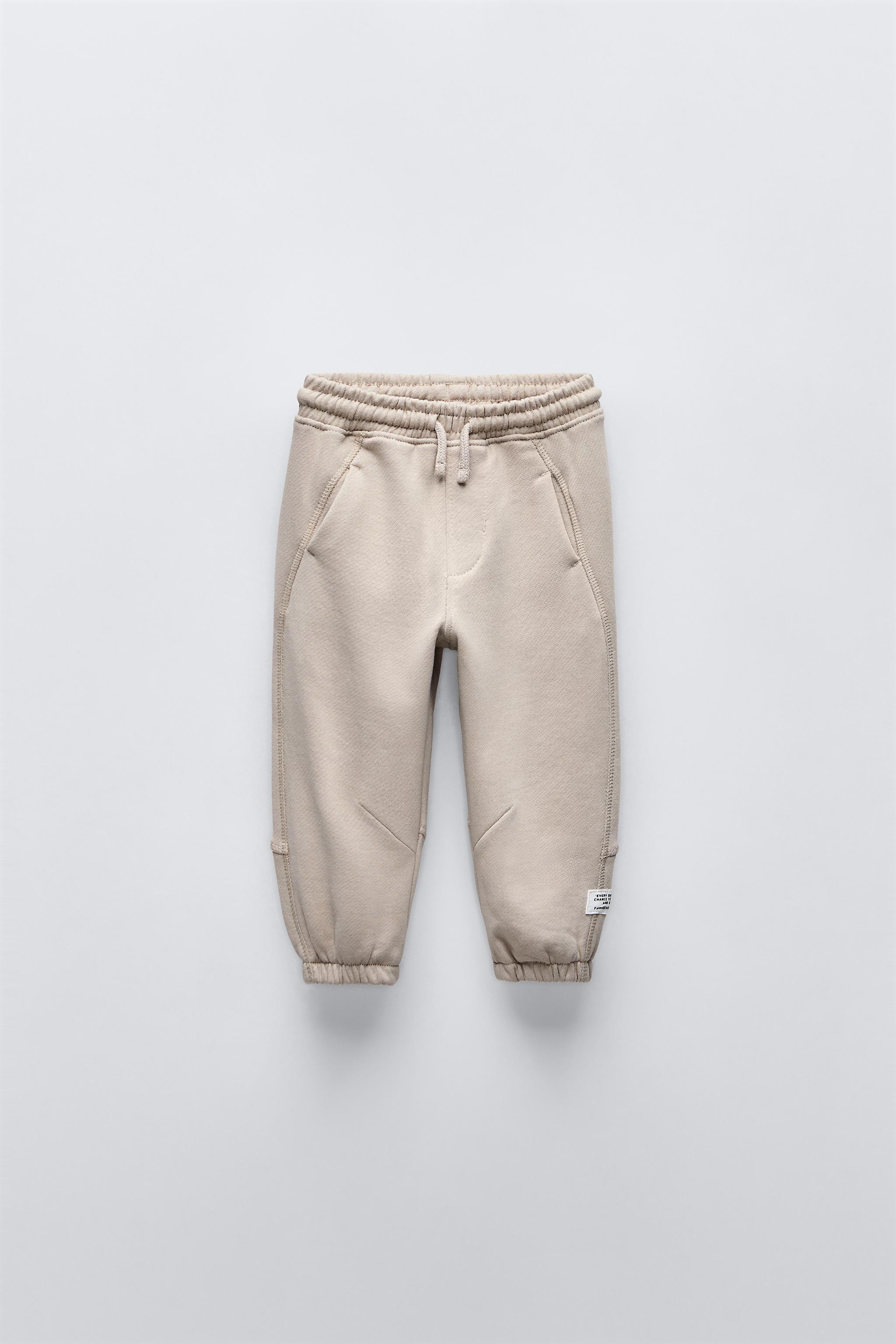 PLUSH PANTS WITH LABEL | Zara US