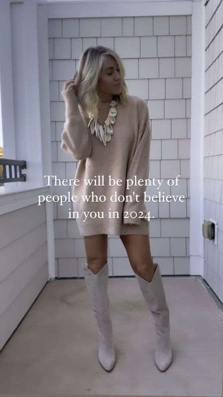 Don’t let self doubt creep in. Cheers to believing in yourself in 2024. 🥂 

#LTKfindsunder100 #LTKshoecrush #LTKover40