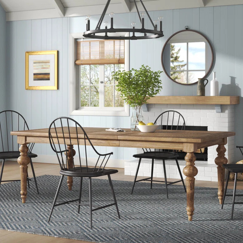 Bauer Extendable Pine Solid Wood Dining Table | Wayfair Professional