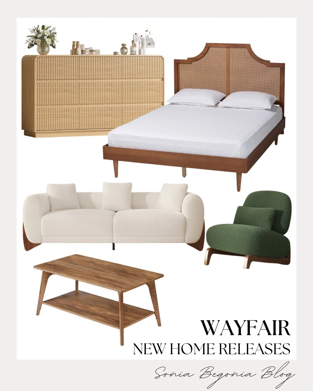 Bouclé Textures & Natural Oak! 🕊️

Elevate your sanctuary with these perfectly curated Wayfair home favorites! ✨

I am obsessed with the statement piece: a stunning cane headboard bed frame that adds an airy, organic feel to the bedroom. Balance the warm wood tones with a cozy white bouclé sofa and a modern fluted oak dresser. Finish the look with sophisticated accents: a deep forest green accent chair for a pop of color and a mid-century inspired coffee table for a touch of polished, minimalist warmth!

#WayfairHome
#BedroomDecor
#LivingRoomInspo
#HomeDesign
#OrganicModern
#CaneFurniture
#BoucleSofa
#NeutralHome
#InteriorStyling
#WayfairFinds
#HomeDecor
#ModernHome
#LTKHome
#FurnitureInspo
#DecorTrends

#LTKHome