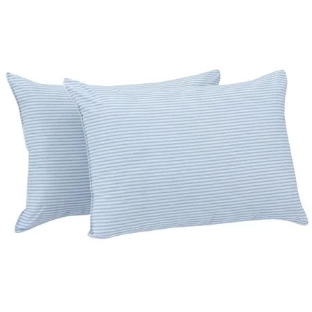 Mainstays HUGE Pillow 20" x 28" in Blue and White Stripe Set of 2 | Walmart (US)