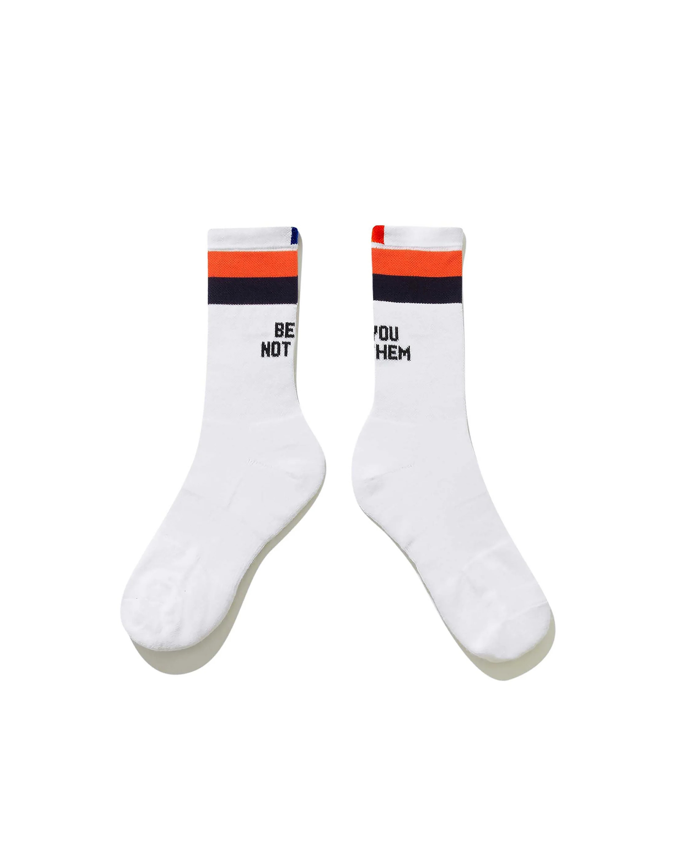 The Women's Be You Not Them Sock - White/Navy | KULE (US)