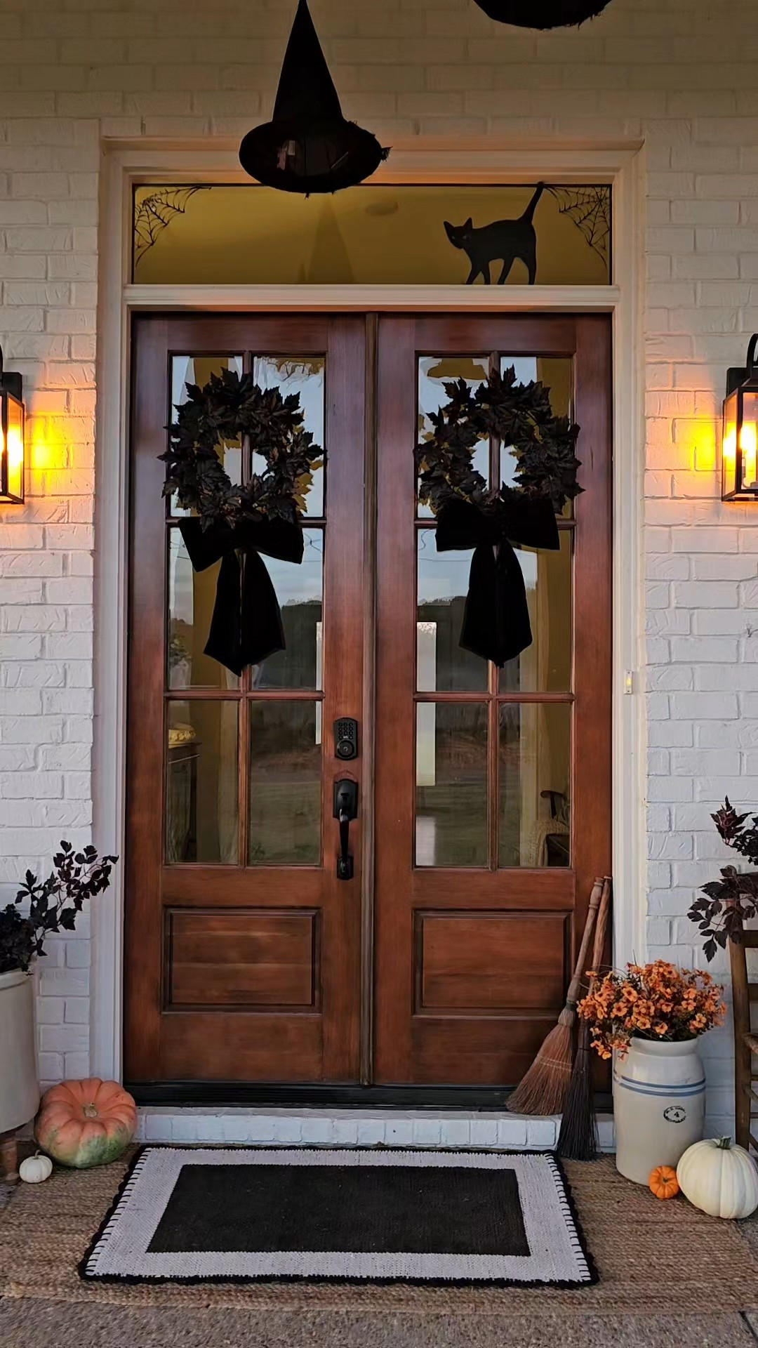 Timeless, classic Halloween and Fall porch decor. Hanging witch hats, pumpkins, spiders and fall florals

#LTKHalloween #LTKSeasonal