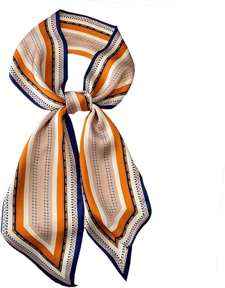 59" Long Silk Like Scarf Fashion Hair Head Scarf for Women Satin Head Hair Handbag Scarf Belt Pur... | Amazon (US)