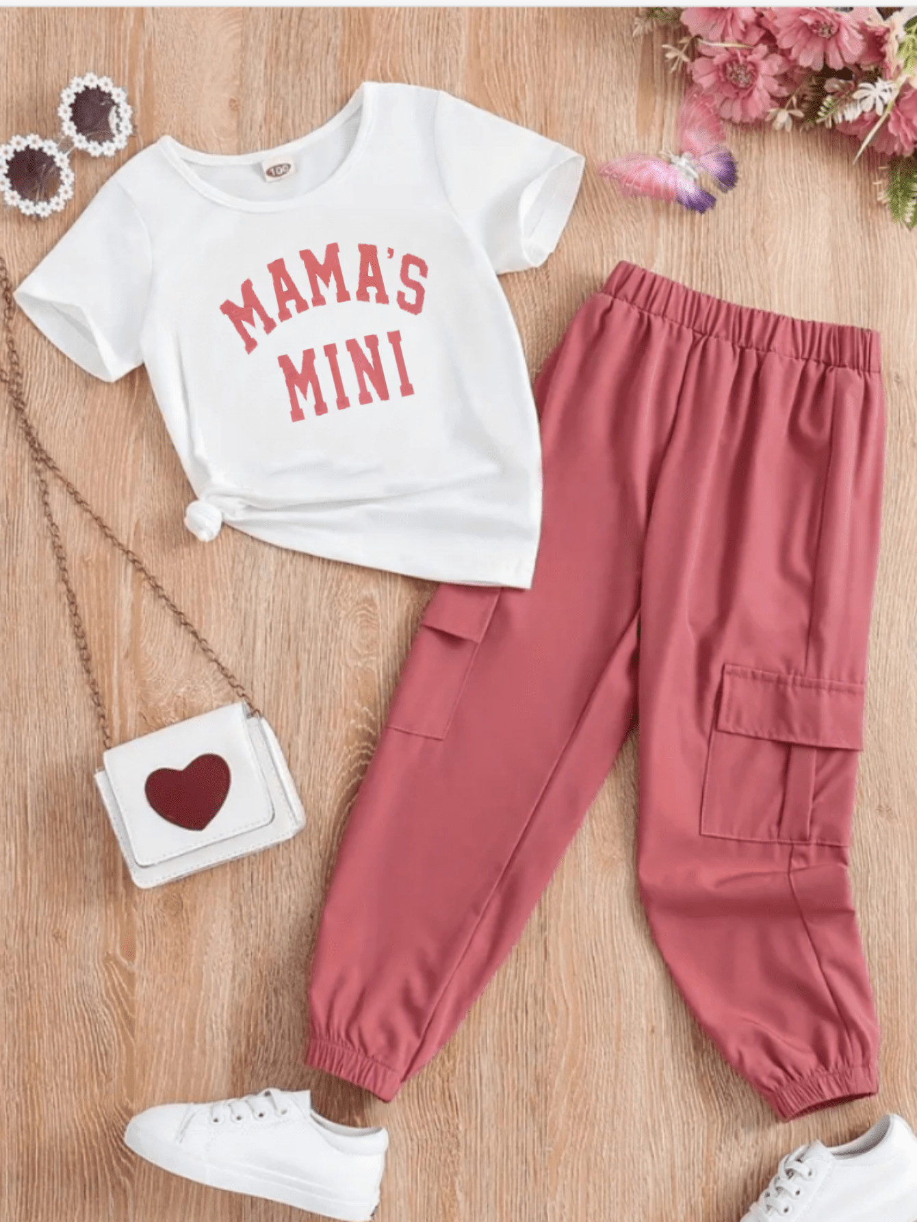 Young Girl 2pcs/Set Letter Print T-Shirt And Cargo Pants, SpringSummer Casual Outfits | SHEIN USA | SHEIN