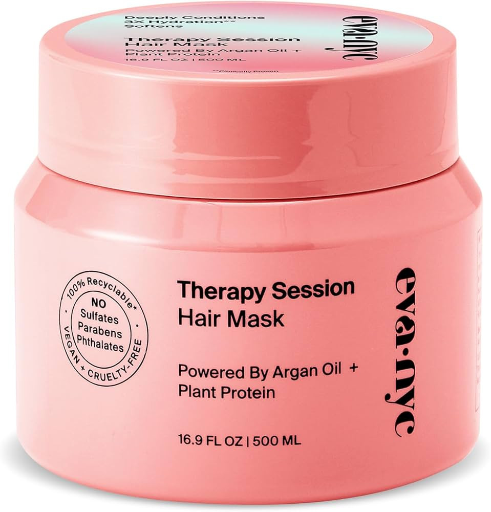 Eva NYC Therapy Session Hair Mask, Deep Conditioning Hair Mask Infused with Argan Oil and Plant P... | Amazon (US)