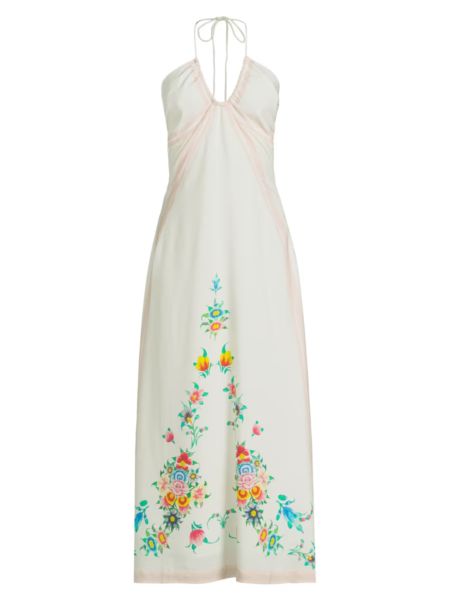 SanciaFlorä Silas Halterneck A-Line Maxi Dress | Saks Fifth Avenue