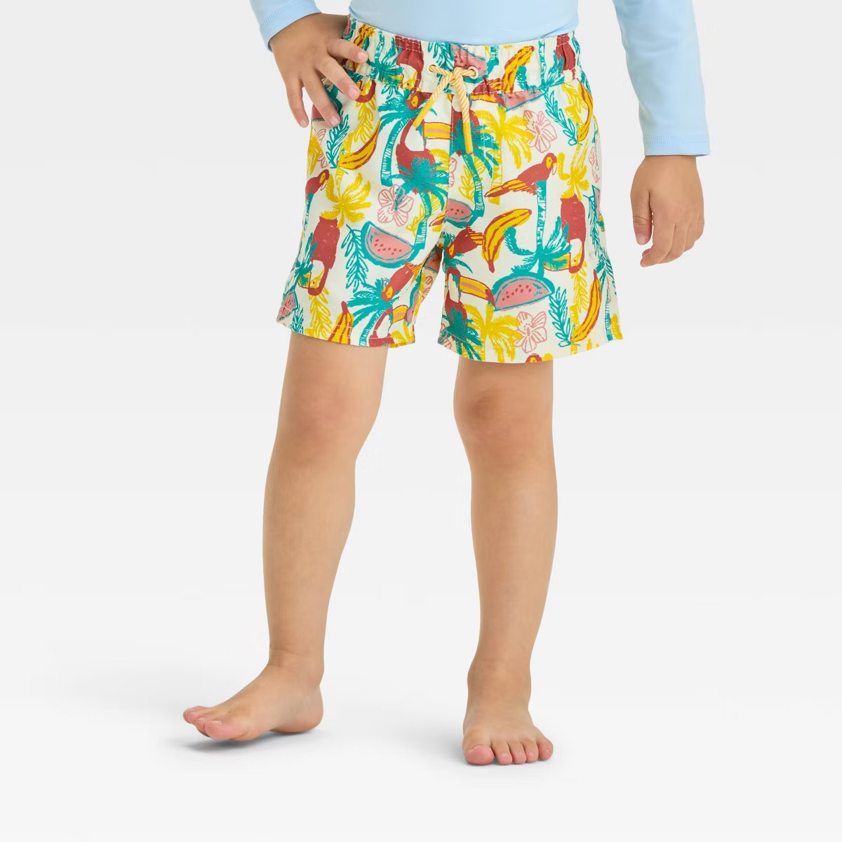Toddler Boys' Tropical Toucan Swim Shorts - Cat & Jack™ Cream | Target