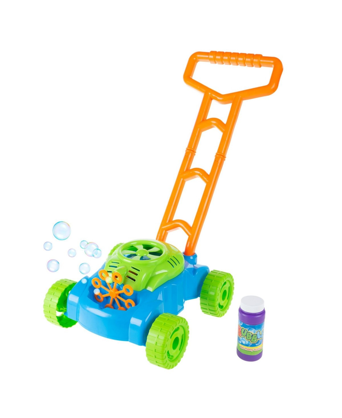 Hey Play Bubble Lawn Mower - Toy Push Lawn Mower Bubble Blower Machine, Walk Behind Outdoor Activity For Toddlers, Boys And Girls - Multi | Macy's