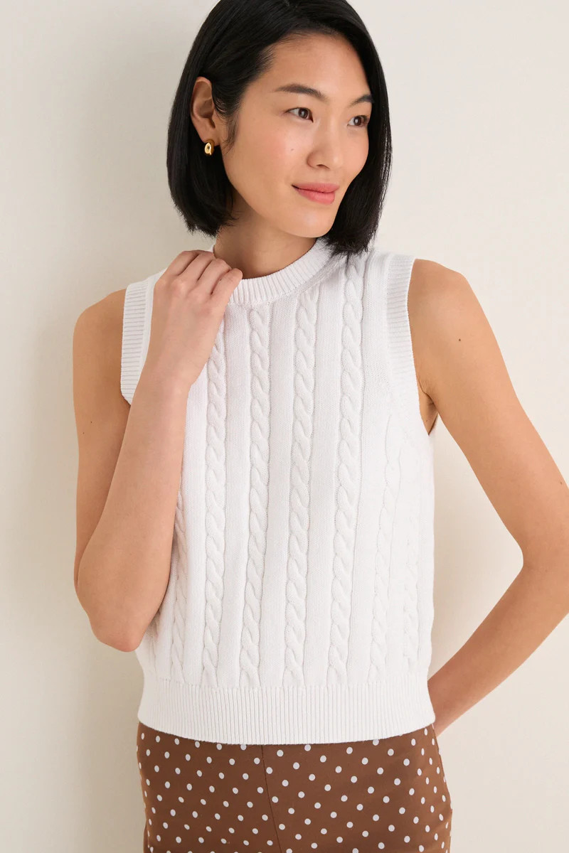 Ivory Cotton Cable Dory Shell | Tuckernuck (US)