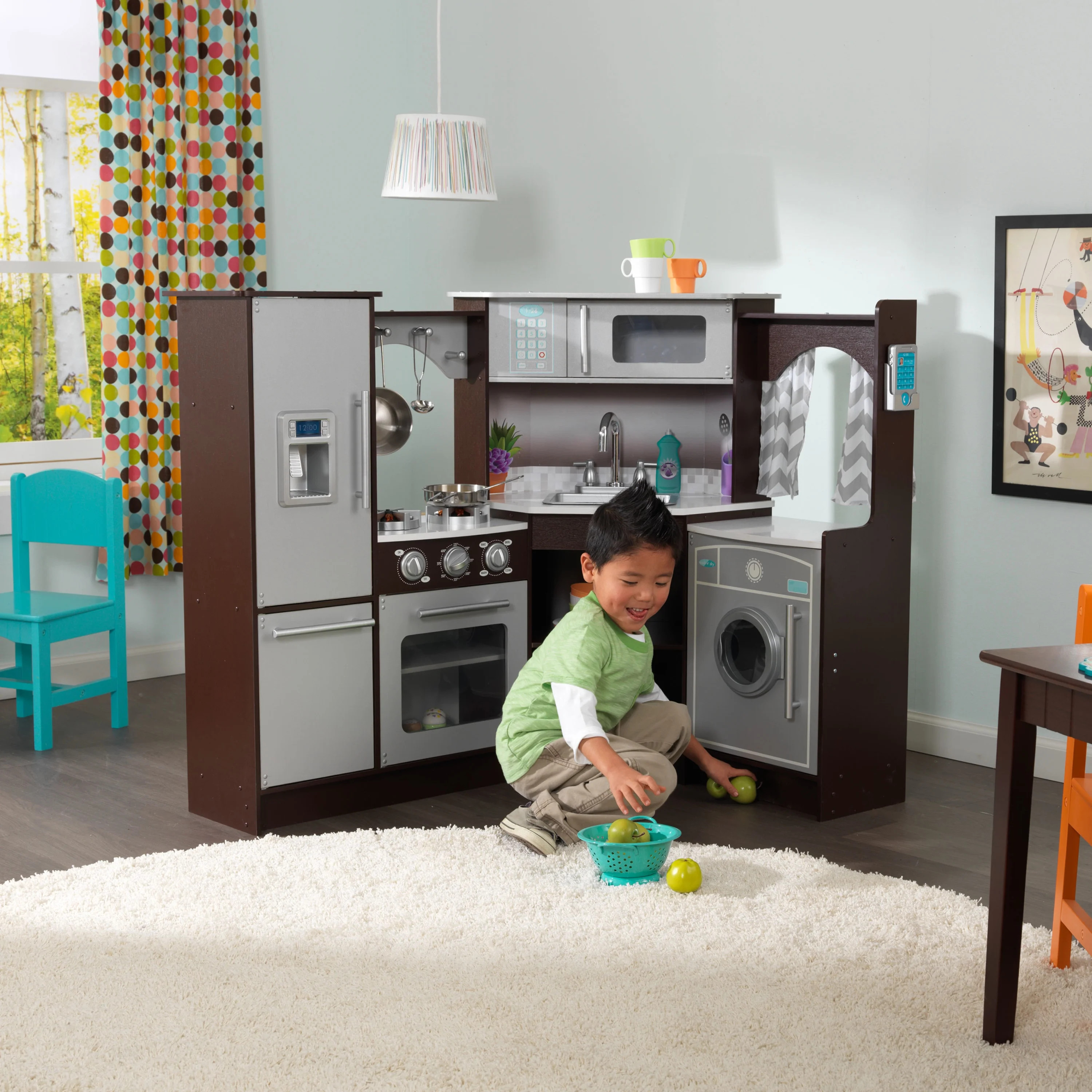 KidKraft Ultimate Corner Play Kitchen with Lights & Sounds - Espresso | Walmart (US)
