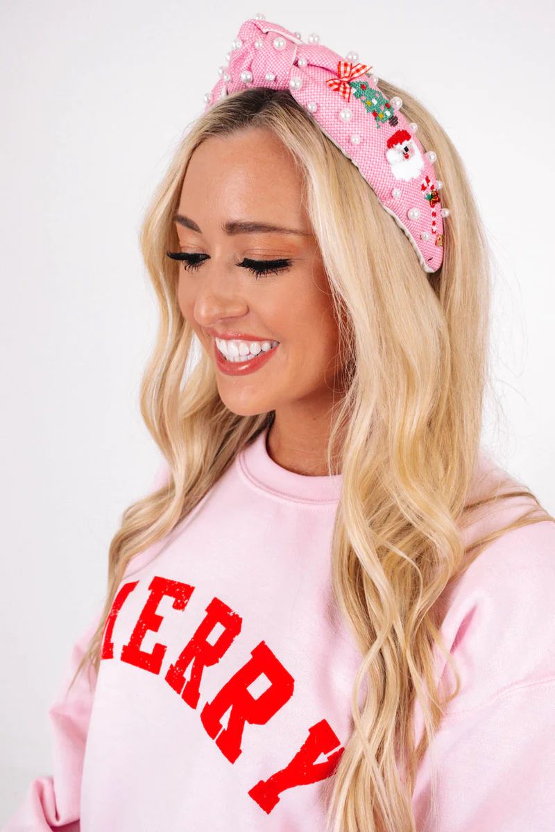 Christmas Traditions Headband - Pink | The Impeccable Pig