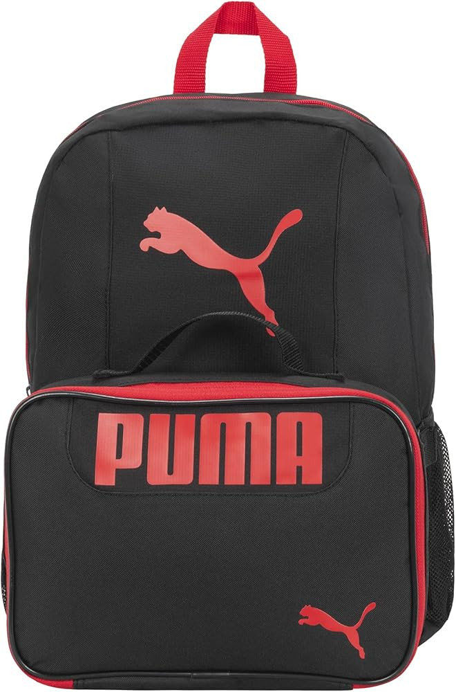 PUMA KIDS' EVERCAT BACKPACK & LUNCH KIT COMBO, Black/Red, Youth Size | Amazon (US)