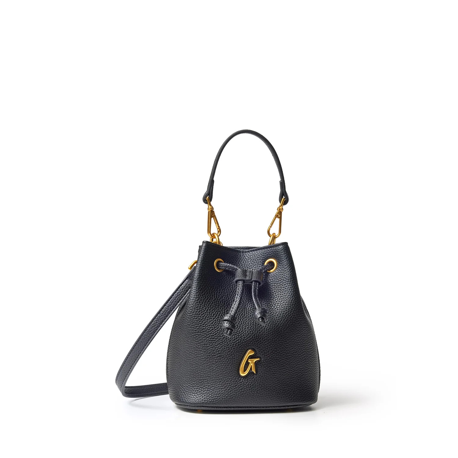 MINI PEBBLE BUCKET BAG - BLACK | Glam-Aholic Lifestyle