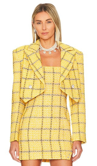 Cady Cropped Jacket in Yellow | Revolve Clothing (Global)