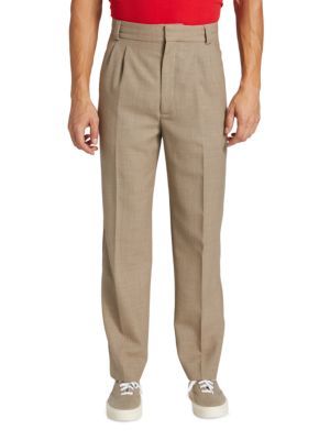 Double-Pleated Tapered Trousers | Saks Fifth Avenue OFF 5TH