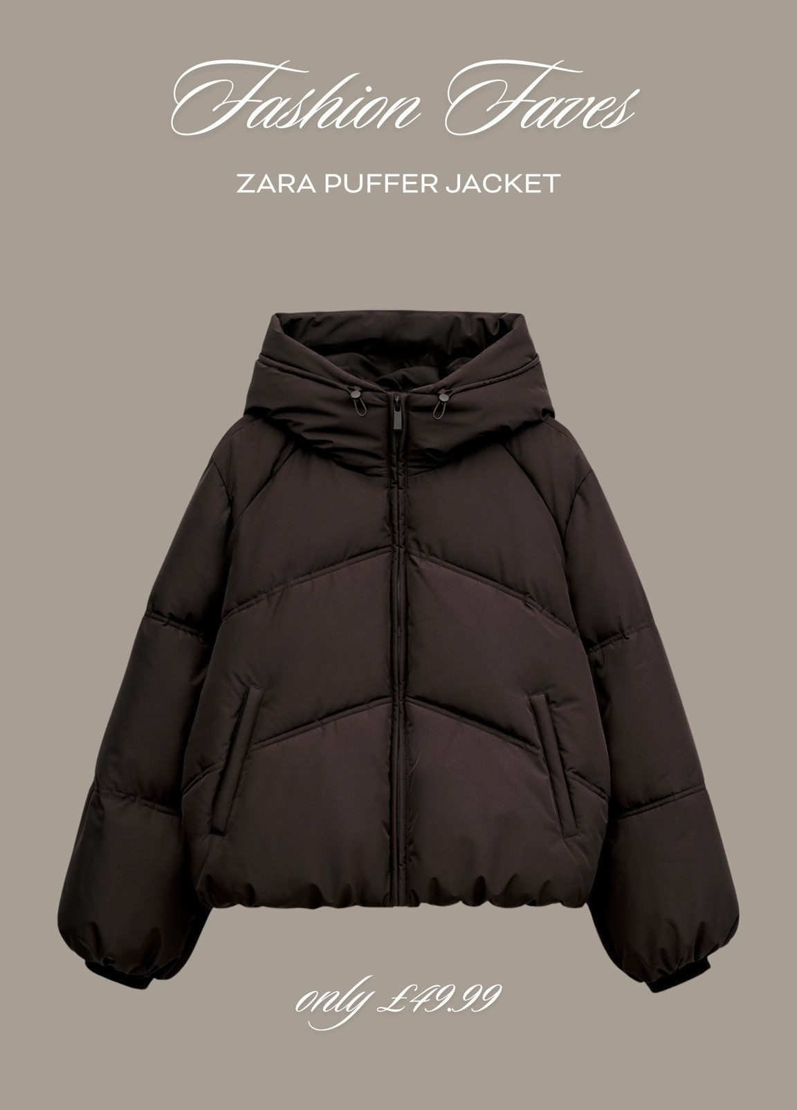 An autumn winter essential 🤎 

Brown Zara puffer jacket, coats, layering, rainy weather approved, water repellent, hooded jacket

#LTKautumn