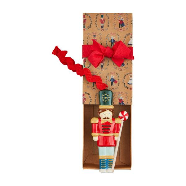 Nutcracker Boxed Ceramic Ornament | Mud Pie