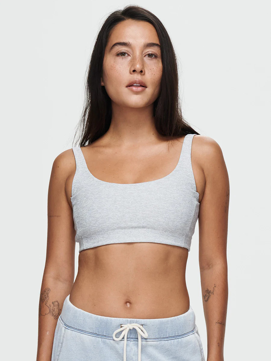 Double Time Bra in Textured Compression - Dove | Outdoor Voices | Outdoor Voices