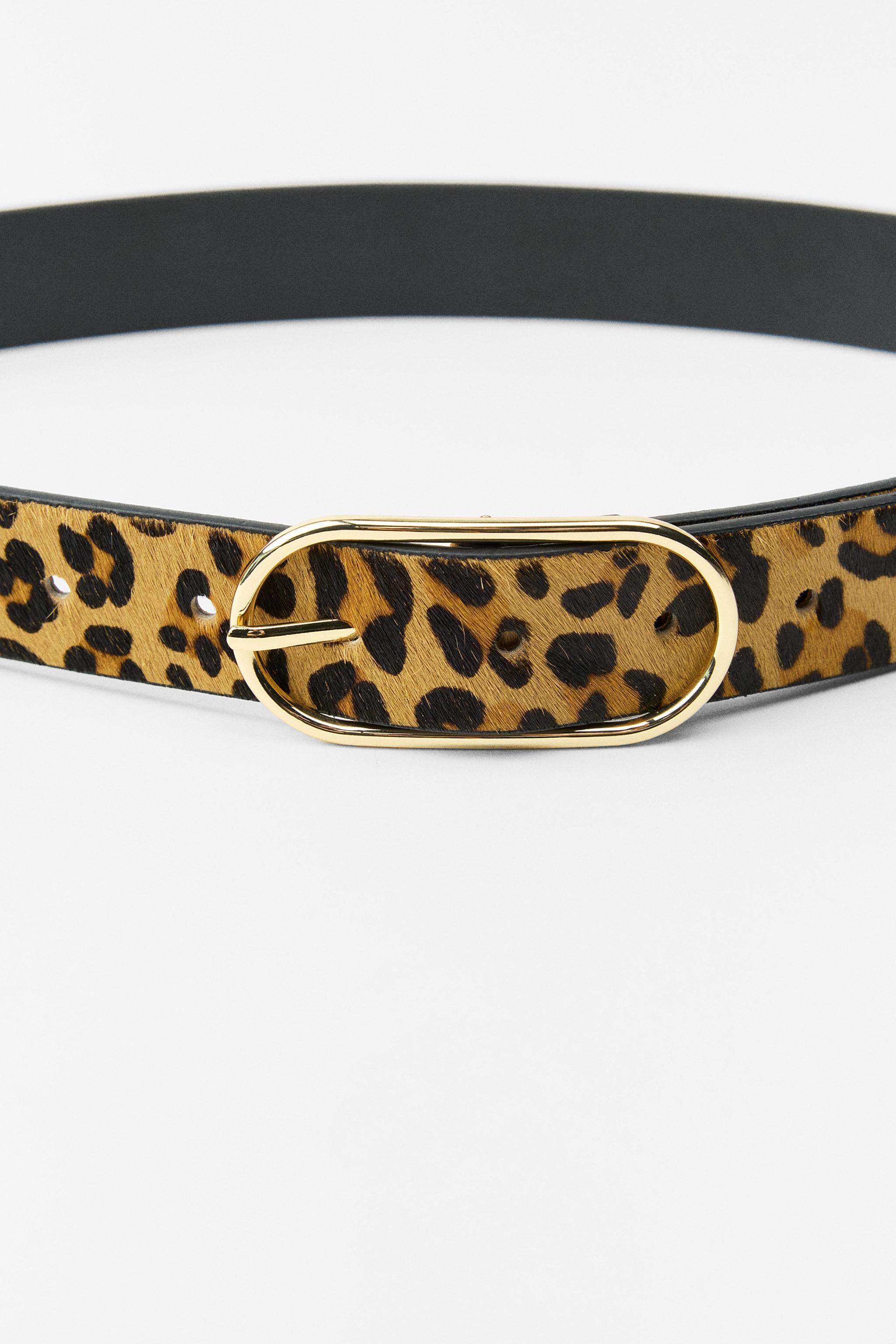 ANIMAL PRINT LEATHER BELT | Zara US