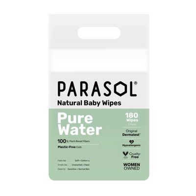 Parasol Natural 99% Pure Water Baby Wipes for Sensitive Skin - 3 Packs - 180ct | Target
