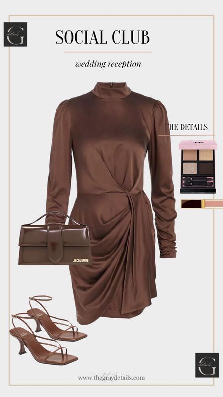 Love this brown silk dress for your next wedding guest dress 

#LTKover40 #LTKstyletip #LTKwedding