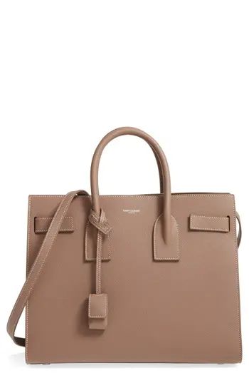 Saint Laurent Small Sac De Jour Calfskin Leather Tote - Beige | Nordstrom