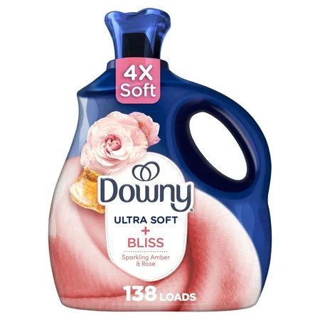 Downy Ultra Soft Liquid Fabric Softener, Bliss, Sparkling Amber and Rose, 93 fl oz, 138 Loads | Walmart (US)
