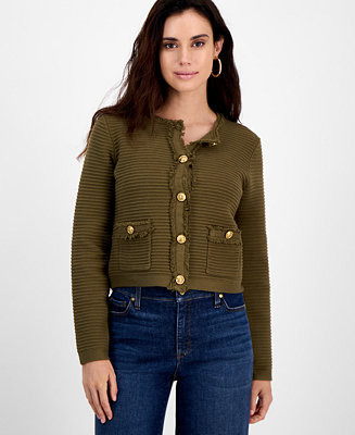 Petite Textured Cardigan Sweater, Macy's Exclusive | Macy's