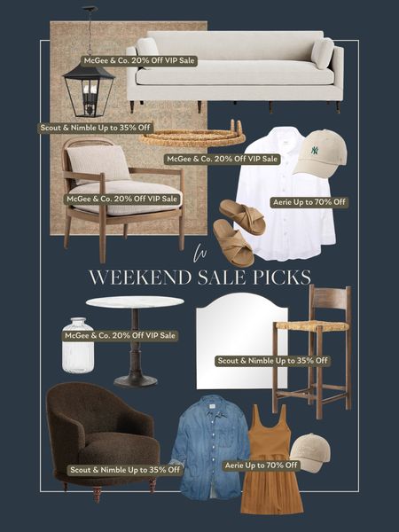 Weekend sales picks! There are tons of great sales happening this weekend. Shop my favorites below! 

- 20% off McGee & Co. 
- Up to 70% off Aerie 
- Up to 35% off Scout & Nimble 

And more! 



#LTKStyleTip #LTKSaleAlert #LTKHome