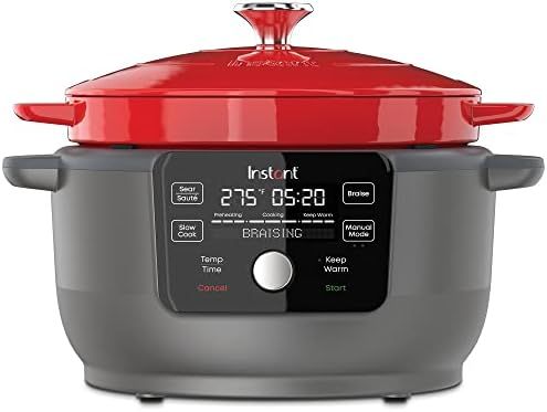 Instant Precision Dutch Oven, 5-in-1: Braise, Slow Cook, Sear/Sauté, Cooking Pan, Food Warmer, 6... | Amazon (US)