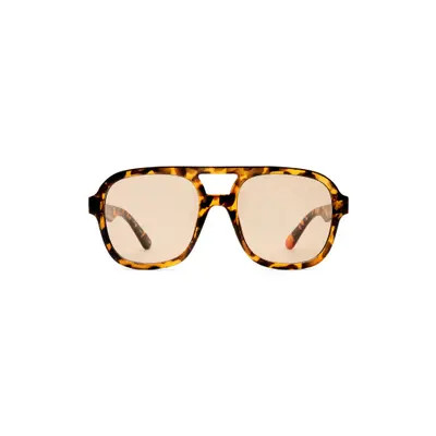 AIRE Whirlpool 53mm Aviator Sunglasses in Black /Tan Tint at Nordstrom | Nordstrom