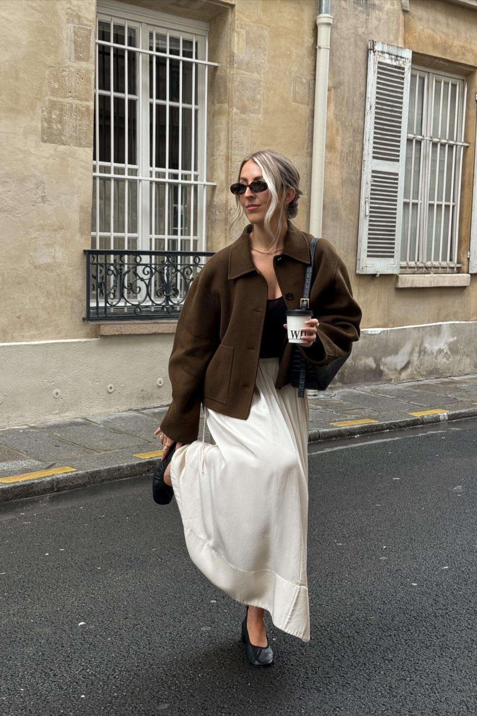 Autumn outfit in Paris 🤎🍂🇫🇷

Satin skirt, wool jacket, autumn looks, heeled shoes 

#LTKautumn #FashionMonth #LTKstyletip