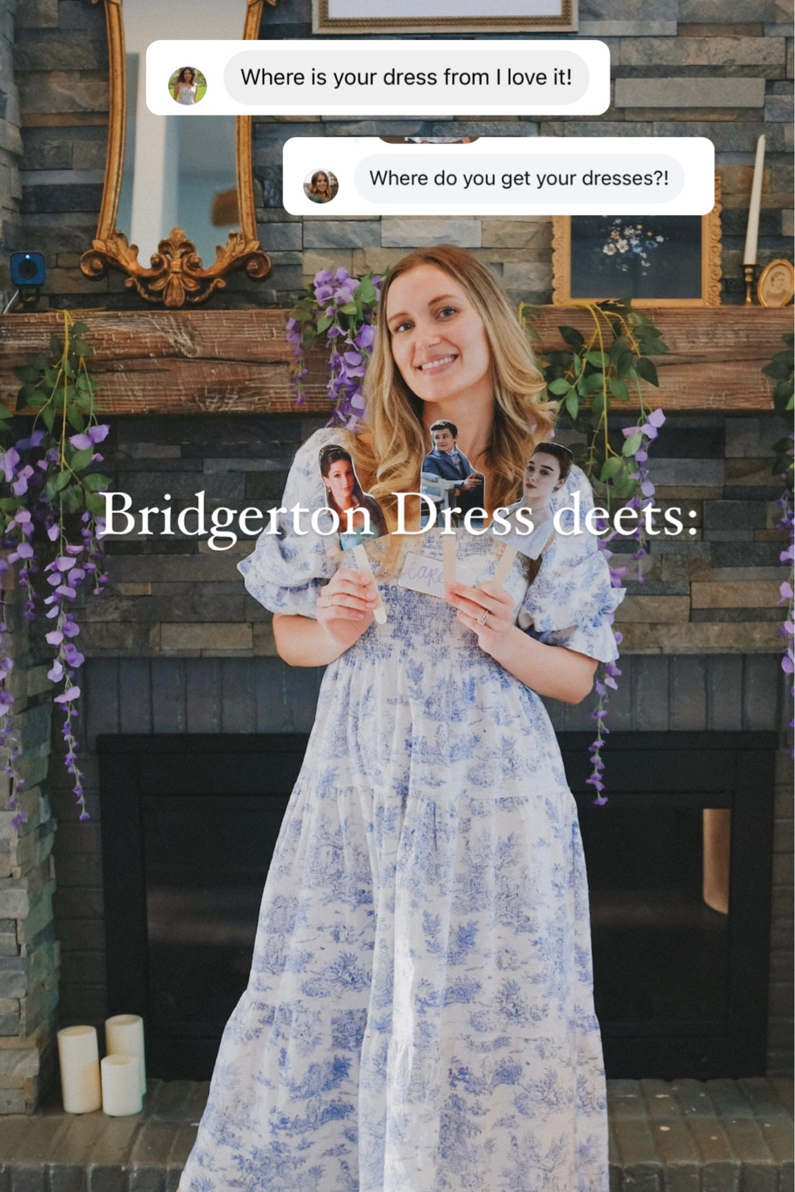 My Bridgerton dress 🩵 #dressoftheday #dotd 

#LTKstyletip