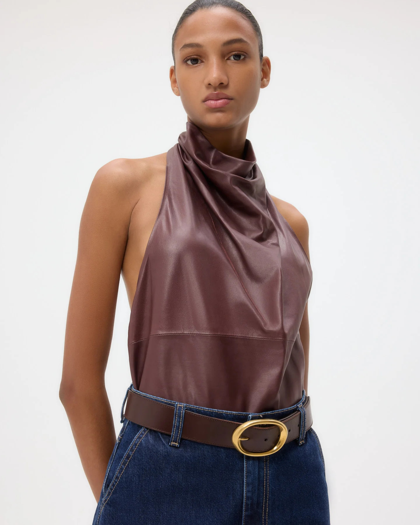 Friday Night Top in Paper Leather | TWP