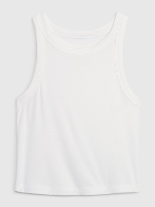 Mini Rib Cropped Halter Tank Top | Gap (US)