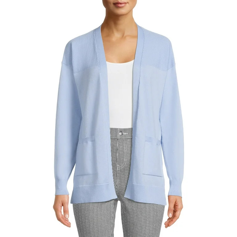 Time and Tru Women's Open Front Cardigan Sweater - Walmart.com | Walmart (US)