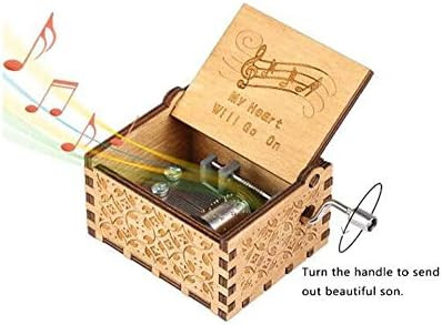 Biscount The Titanic Music Box Toy My Heart Will Go On Antique Carved Hand Crank Wooden Musical Box  | Amazon (US)