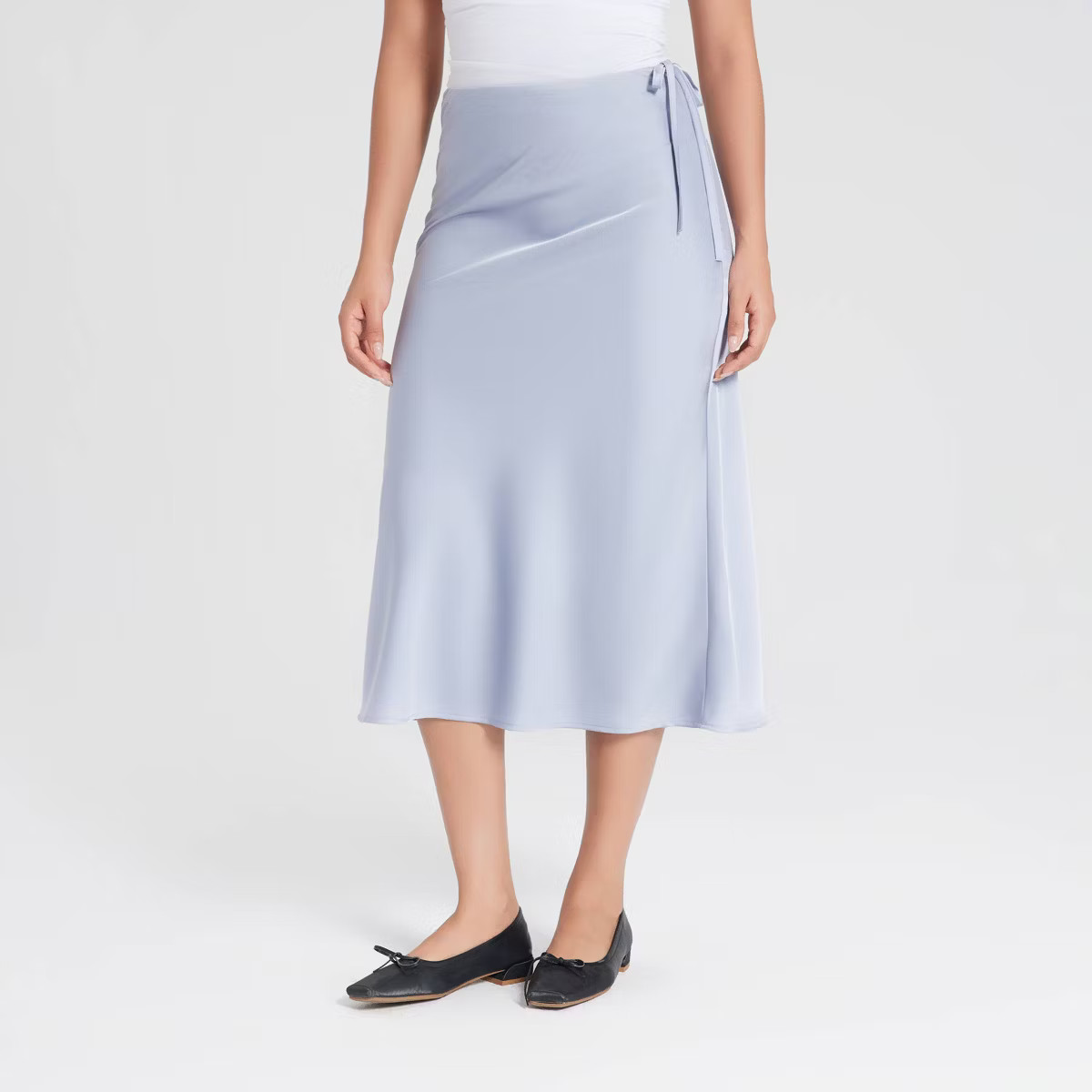 Women's Textured Satin Side-Tie Skirt - A New Day™ | Target