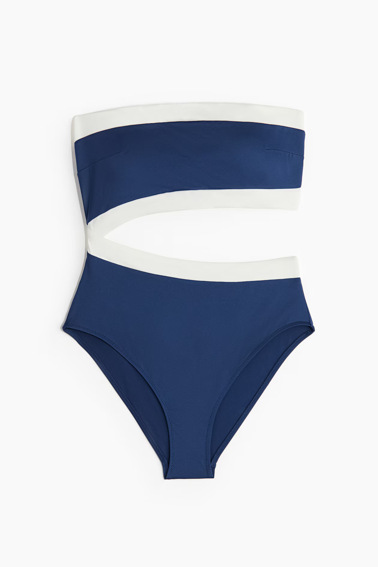 Padded-Cup Bandeau Swimsuit with Cutout | H&M (US + CA)