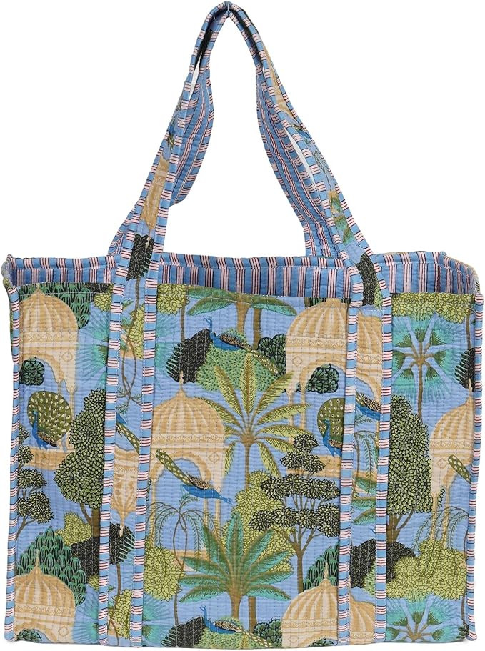 Marubhumi Women Lightweight Travel Bag Purse Cotton Shoulder Tote Bag For Shopping Grocery & Beac... | Amazon (US)