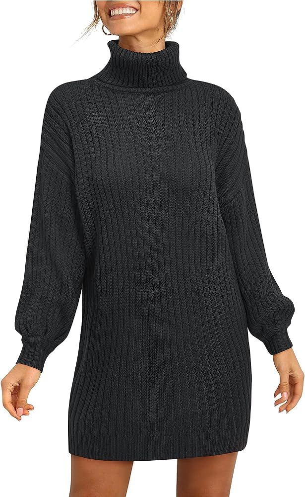 Lantern Sleeve Sweater Dress, Sweater Dress Amazon, Fall Outfits Amazon, Amazon Fall Outfits | Amazon (US)
