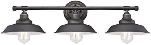 Westinghouse Lighting 6343400 Iron Hill Three-Light Indoor Wall Fixture, Oil Rubbed Bronze Finish... | Amazon (US)