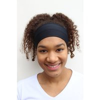 Thick Black Headband, Stretchy Wide Exercise & Swim Fashion Nurse Headband | Etsy (US)